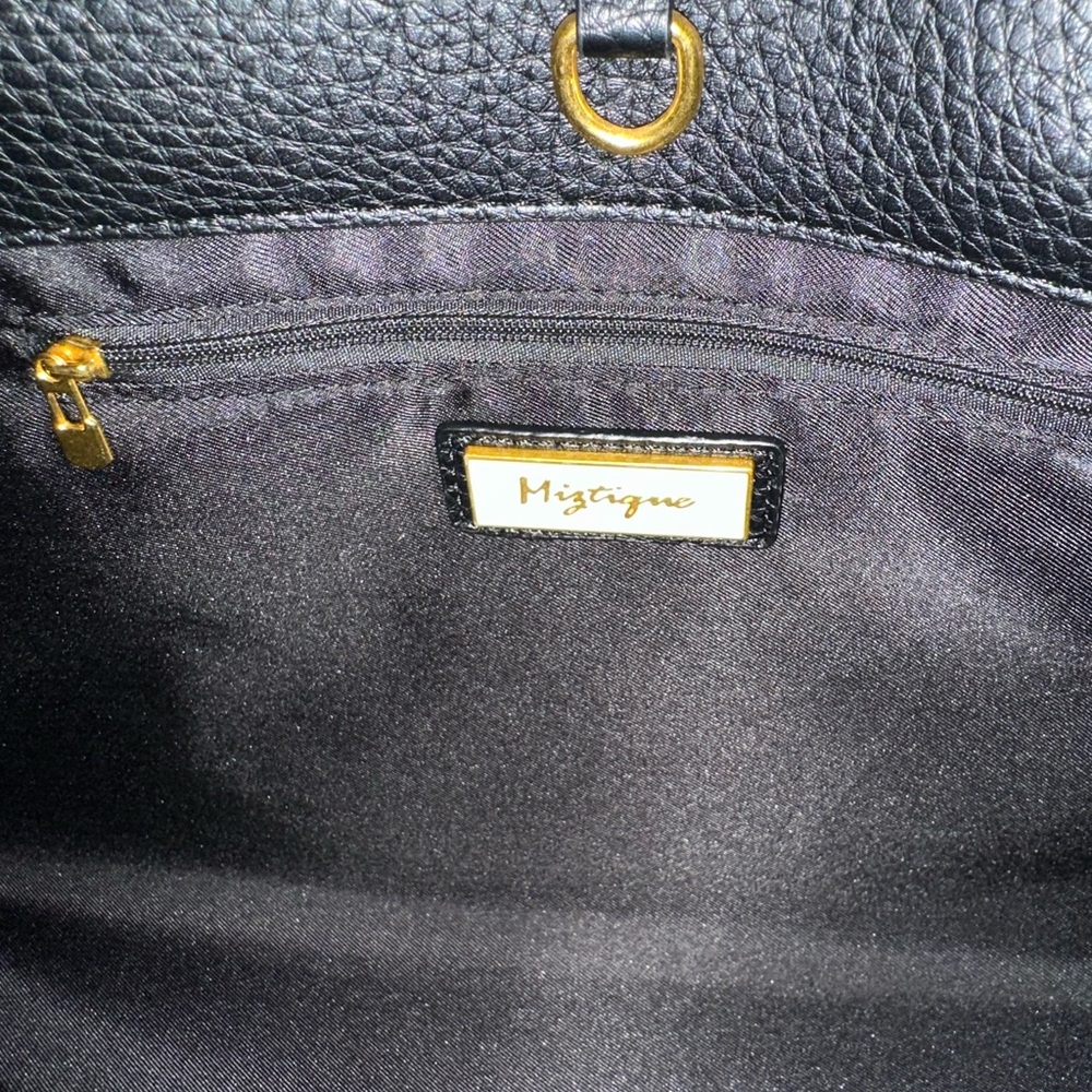 Viral on TikTok Miztique Black Satchel Tote with Buckle detail NWT ✨ - Picture 7 of 8